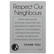 Respect Our Neighbours Sign