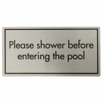 Shower Before Entering The Pool Sign