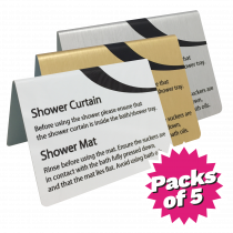 Shower Curtain & Mat Tent Notice Packs