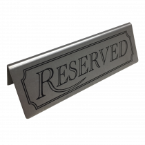 Stainless Steel Reserved table tent Notice