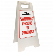 Swimming Lesson in Progress Floor Stand