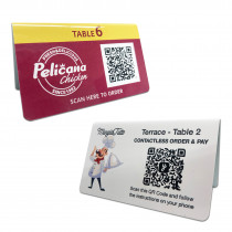 QR Code Full Colour Table Top Tent Number 100 x 60 x 60mm