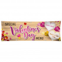 Valentines Book Now Vinyl Banner
