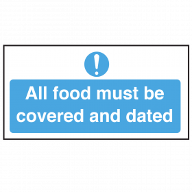 All Food Must be Covered and Dated Sign