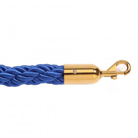 Blue Rope Barrier with Gold Ends