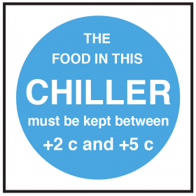 Chiller Food Display Temperature Notice