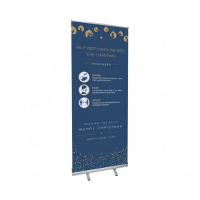 Christmas Roller Banner - COVID19 - Hands-Face-Space