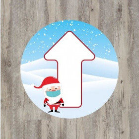 Christmas Themed One Way Arrow Floor Graphic