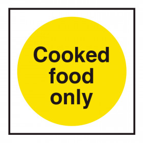 Food Storage Label - Cooked Foods Only