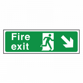 Fire Exit Sign Down Right