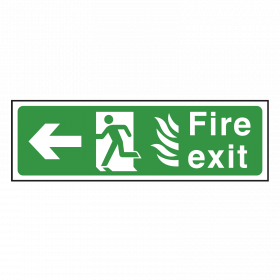 NHS Fire Exit Sign Left