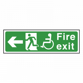Disabled Fire Exit Sign Left