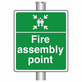 Post Mounted Fire Assembly Point Sign