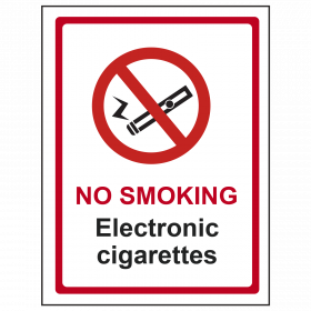 No Smoking Electronic Cigarettes Sign