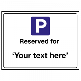 Reserved for "Your Text Here" Sign