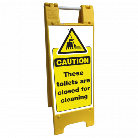 Toilets Closed for Cleaning Heavy Duty Floor Stand