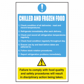 Chilled and Frozen Food Delivery Compliance Notice