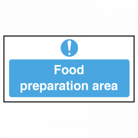 Food Preparation Area Sign