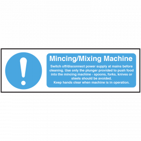 Mincing / Mixing Machine equipment safety Notice
