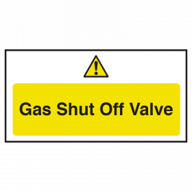 Gas Shut Off Valve Sign