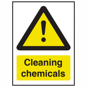 Warning Cleaning Chemicals Sign