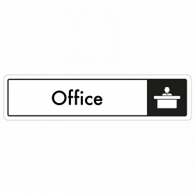 Office Door Sign - Black on White 