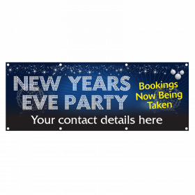 Personalised New Year Party Banners Bookings Now Being Taken Vinyl Banner