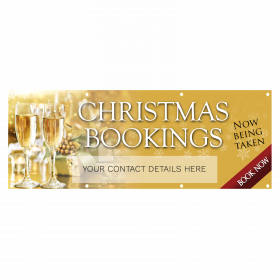 Gold Personalised Christmas Party Banners 