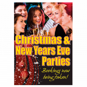 Christmas and New Years Eve Party Booking Promo Poster