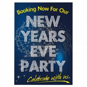 New Years Eve Party Bookings Now Being Taken Waterproof Poster