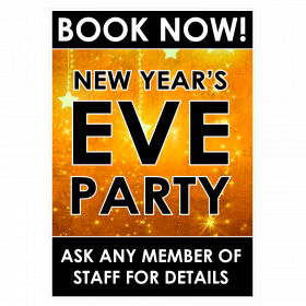 New Years Eve Party Book Now Waterproof Poster