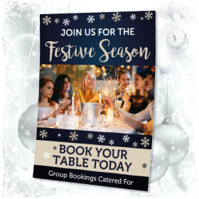 Join us this Festive Season waterproof posters. Sizes available A3, A2 & A1
