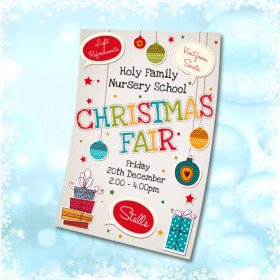 Christmas Fair Coming Soon Personalised Poster