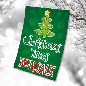 Christmas Trees for Sale waterproof poster. Sizes available A3, A2 & A1