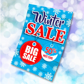 Winter Sale Now On waterproof poster. Sizes available A3, A2 & A1