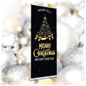 Merry Christmas Pop Up Banners 850x2000mm