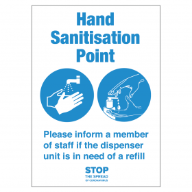 Hand Sanitation Point Station vinyl sticker