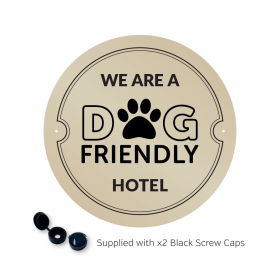We are a Dog Friendly Hotel Exterior Wall Plaque with fixings