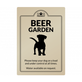 Dog Friendly Beer Garden wall mounted Exterior Sign