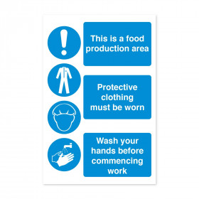 3 Part Food Production Staff Hygiene Safety Notice