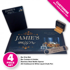 Personalised Home Bar Whisky Gift Set  - Style 5 - Design 2