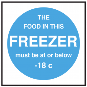 Freezer Food Display Temperature Signs
