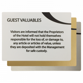 Guest Valuables Information Notices