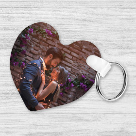 Personalised Acrylic Heart Photo Keyring