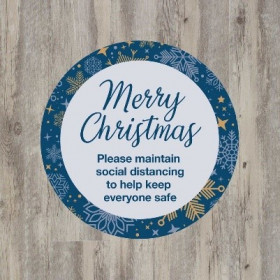 Merry Christmas Social Distancing Floor Graphic 