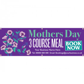 Personalised Mothers Day 3 Course Meal Banner