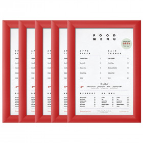 Box of 10 - A4 & A3 Red Snap Poster Frames