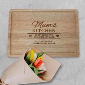'Mums Kitchen' Personalised Wooden Chopping Board 