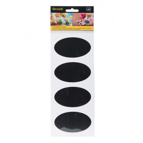 Pack of 8 Oval Self-Adhesive Chalkboard Stickers