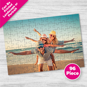 Personalised A3 photo wooden jigsaw with a high gloss finish 